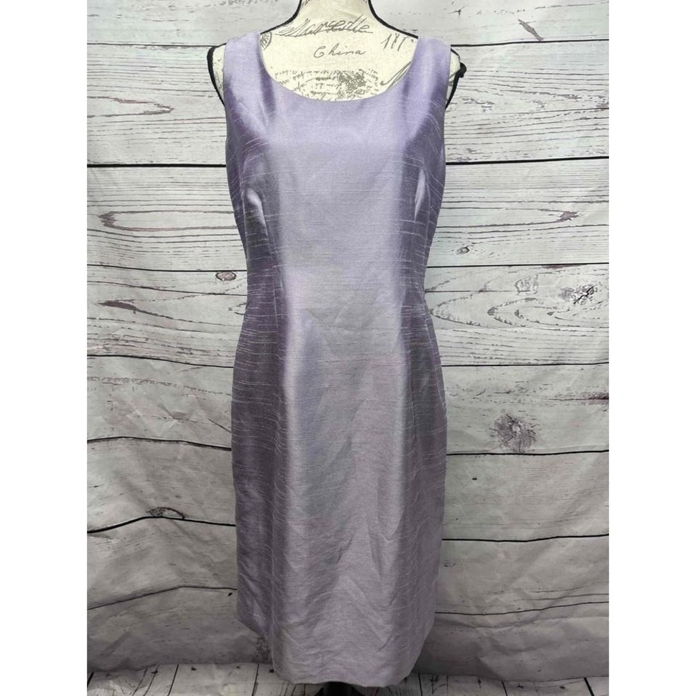 Coldwater Creek Purple Sleeveless Lined Dress Round Neck Size 12